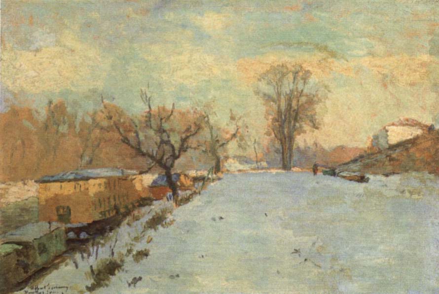 Albert Lebourg Road on the Banks of the Seine at Neuilly in Winter